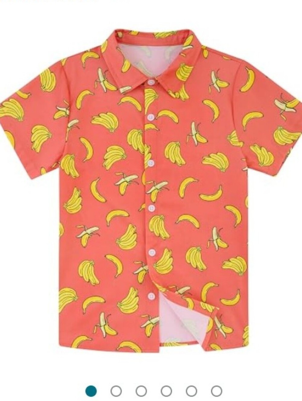Boys Hawaiian Shirt, Stretch Button Down Beach Shirt Orange